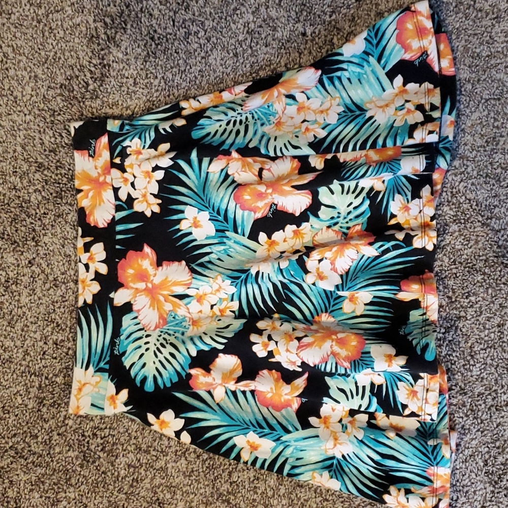 Pink floral skater skirt XS
